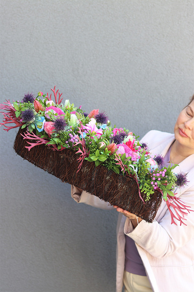 Serce Latem, kolorowa dekoracja nagrobna