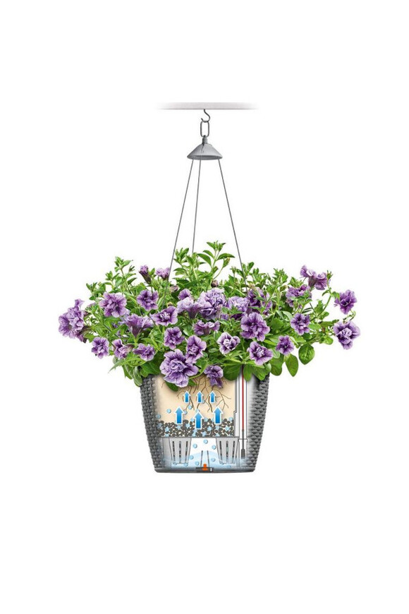 Nido Cottage, wisząca donica z nawadnianiem, piaskowy