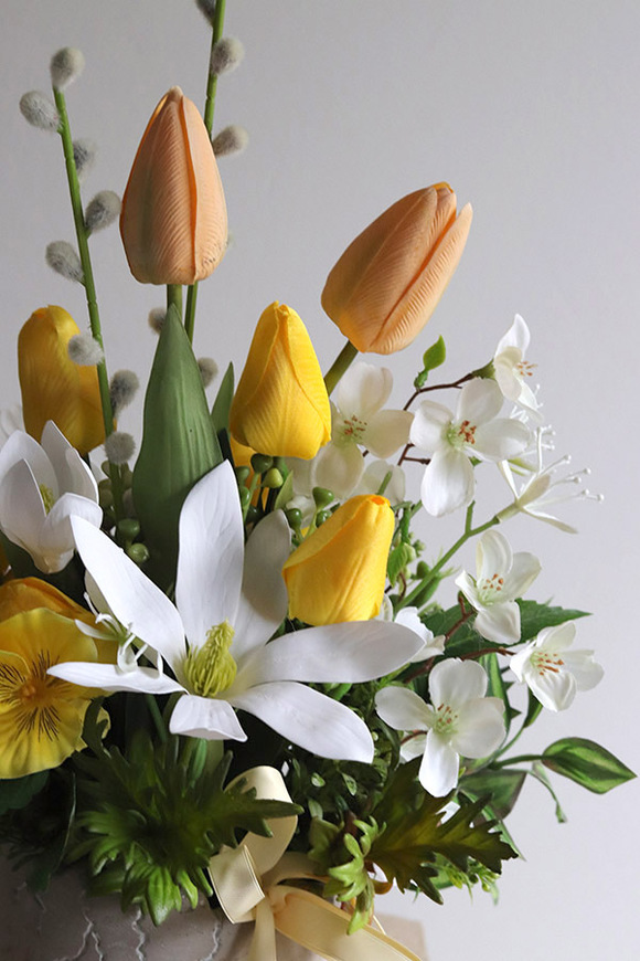 Ach Wiosna, stroik wiosenny z tulipanami