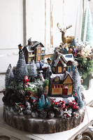 bajeczna dekoracja LED, Scenka Zimowa Premium, wym.30x30cm