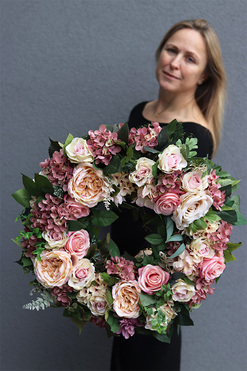 Balina, bogaty wianek na drzwi, śr.51cm