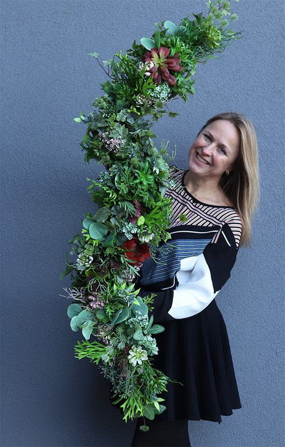 girlanda dekoracyjna, Reddina Sukulenty, dł.100cm