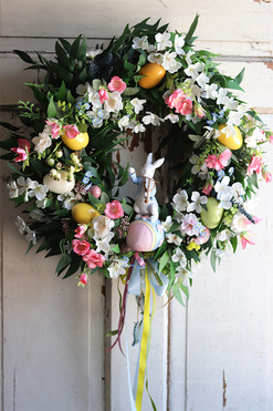 Candy - Sama Słodycz, wielkanocny wianek z zajączkiem, śr.46cm