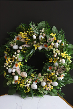 LaSpring, wielkanocny wianek z jajkami, śr.49cm