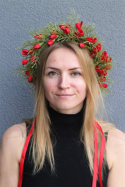 Pąki Maków, wianek na głowę