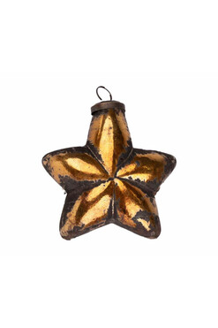 Bosco Golden Eve 12A, złota bombka gwiazdka, śr.11.5cm, kpl.6szt