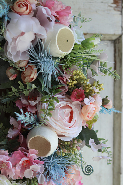 Pastellitano, pastelowy wianek na drzwi, śr.47cm