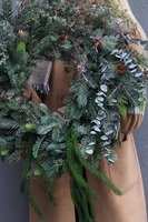 Zielona Zima, zimowy wianek iglasty