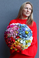 Tęczowy Ogród 4, dekoracyjny wianek na drzwi