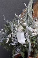 Pod Zimowym Lasem, stroik świąteczny z sową