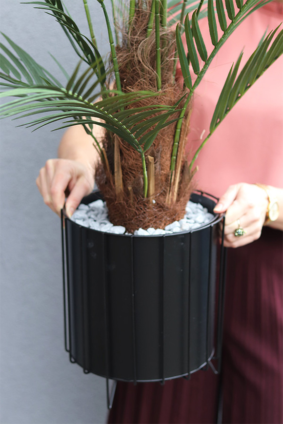 Palma Thaiti Black, sztuczna roślina w ozdobnej donicy