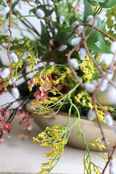 Gerrte, stroik wielkanocny w złotej donicy, wym.60x50x45cm