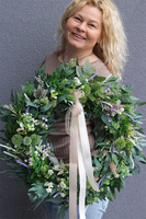 Boho Gretra Trendy, zielony wianek z ruskusem