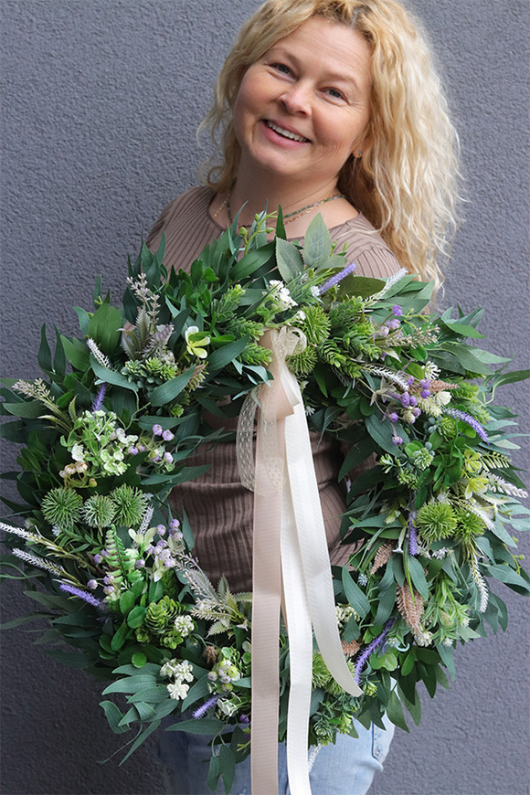 Boho Gretra Trendy, zielony wianek z ruskusem