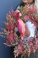 Butrena, jesienny wianek z gałązek