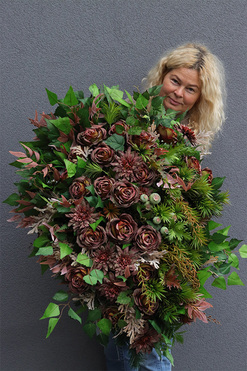 Mortario Luiza, duża wiązanka nagrobna, dł.97cm