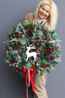 Reniferro Lux 2 komplet dekoracji świątecznych girlanda i wianek