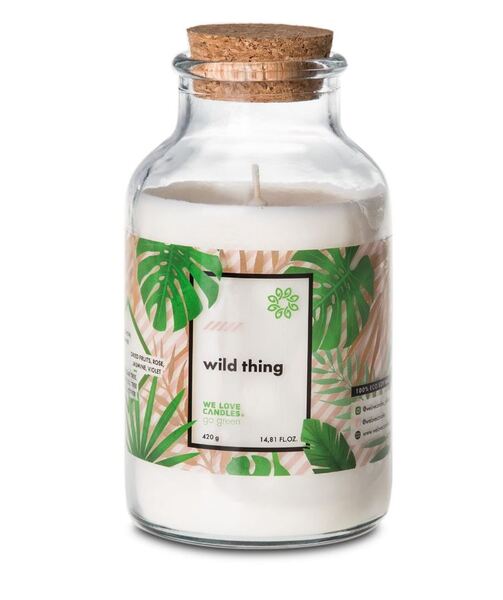 Go Green, sojowa świeczka zapachowa, Wild Thing, 420g