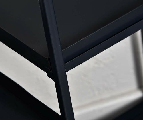 Loft, regał z półkami kwietnik, wym.94x40x179cm