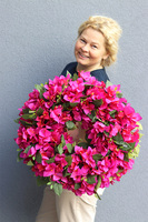 Bugenvilla, dekoracyjny różowy wianek