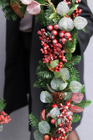 Red Rubin, zimowa girlanda z czerwonymi owocami, dł.165cm