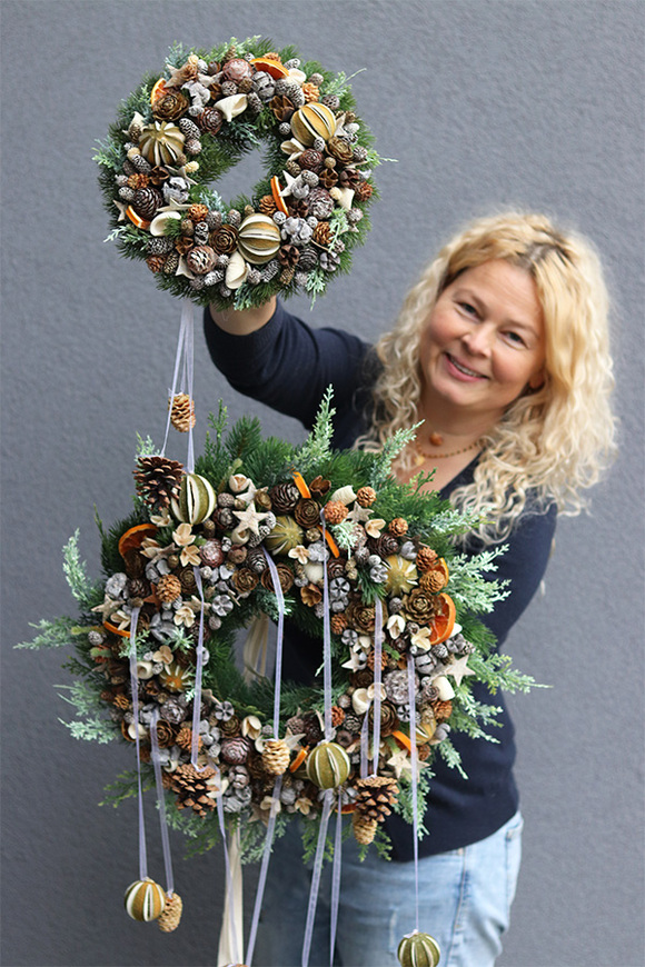 Naturanessa, świąteczny wianek dekoracyjny, śr.27cm