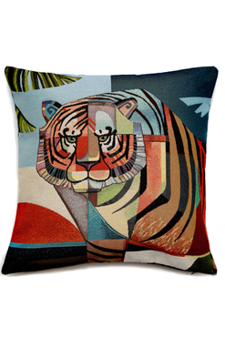 Tygrys Kubizmo, poszewka gobelinowa dwustronna, 45x45cm