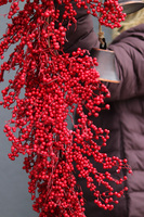 Czerwona Zima, girlanda z owoców, dł.110cm
