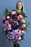 Storczyki New, elegancka wiązanka nagrobna, dł.90cm