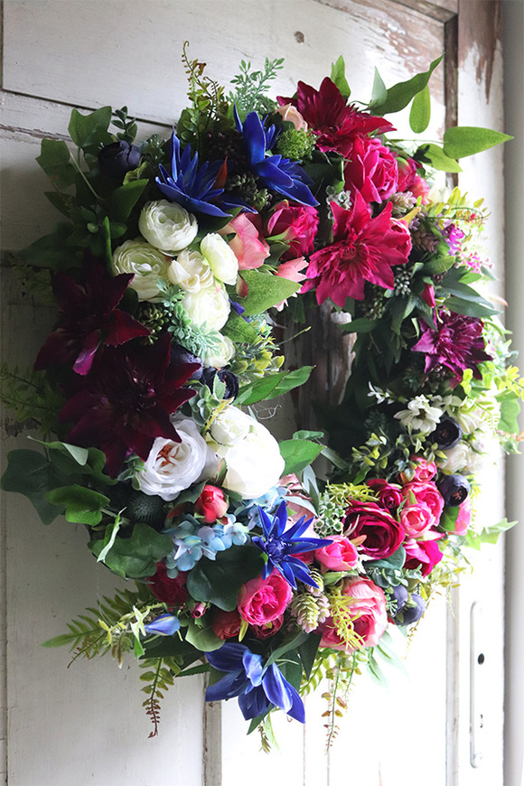 Monique, kolorowy wianek na drzwi, śr.55cm