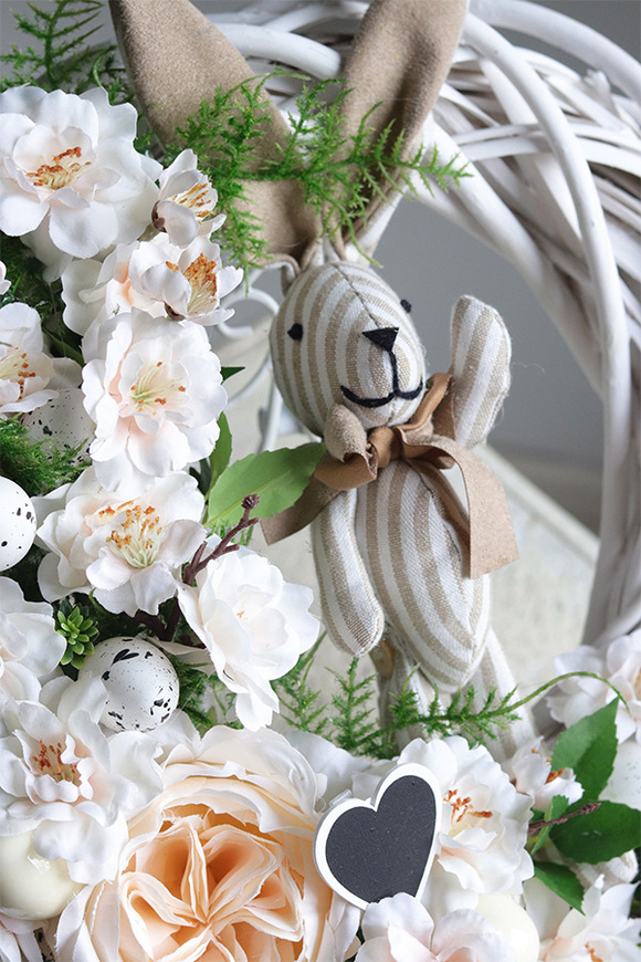 Zajączek Wiosenny 2, wiosenny wianek dekoracyjny