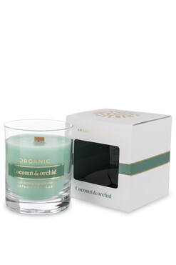 Organic, świeca zapachowa w szkle, Coconut & Orchid, wym.10x8cm
