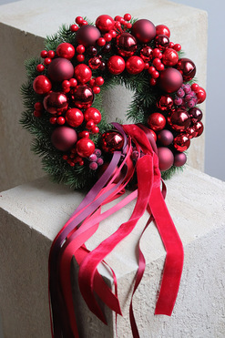 OD RĘKI Królewska Gwiazdka, świąteczny wianek dekoracyjny, śr.27cm