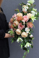 Riserte, komplet dekoracji nagrobnych, bukiet + wiązanka