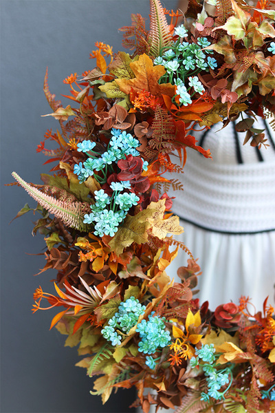 Turkusy Jesienią, jesienny wianek na drzwi