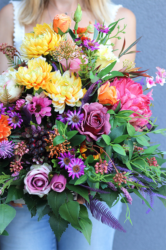 kompozycja w gąbce, bez naczynia, do własnej donicy, Merire, wym.46x65x43cm