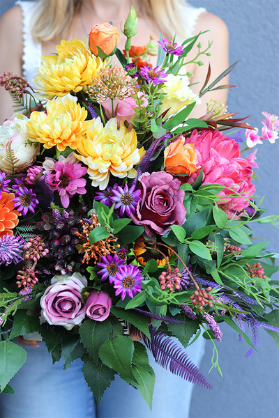 kompozycja w gąbce, bez naczynia, do własnej donicy, Merire, wym.46x65x43cm