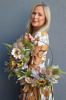 wianek na obręczy Słoneczniki Subtelle, śr.46cm