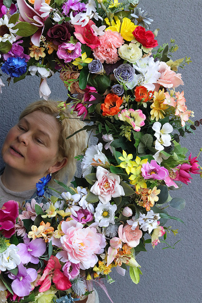 Wiosna Tuż Tuż, duży wianek dekoracyjny