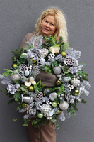 bożonarodzeniowy wianek do podwieszenia LED, Crista 2