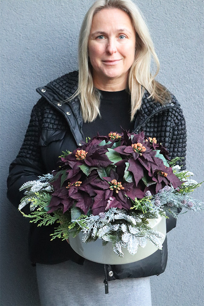 Gwiazda Betlejemska Violet, wysokiej jakości sztuczna roślina