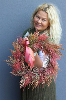 Butrena, jesienny wianek z gałązek