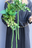 Subtelle Zieleń, zielony wianek na obręczy