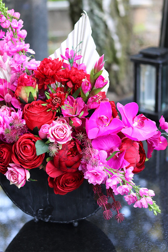 kompozycja nagrobna, Boho Pink