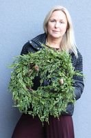 Tuja Natural, zimowy wianek zielony sufitowy