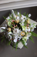 box / kompozycja flowerbox Neliasa Chocolate, wym.25x30cm