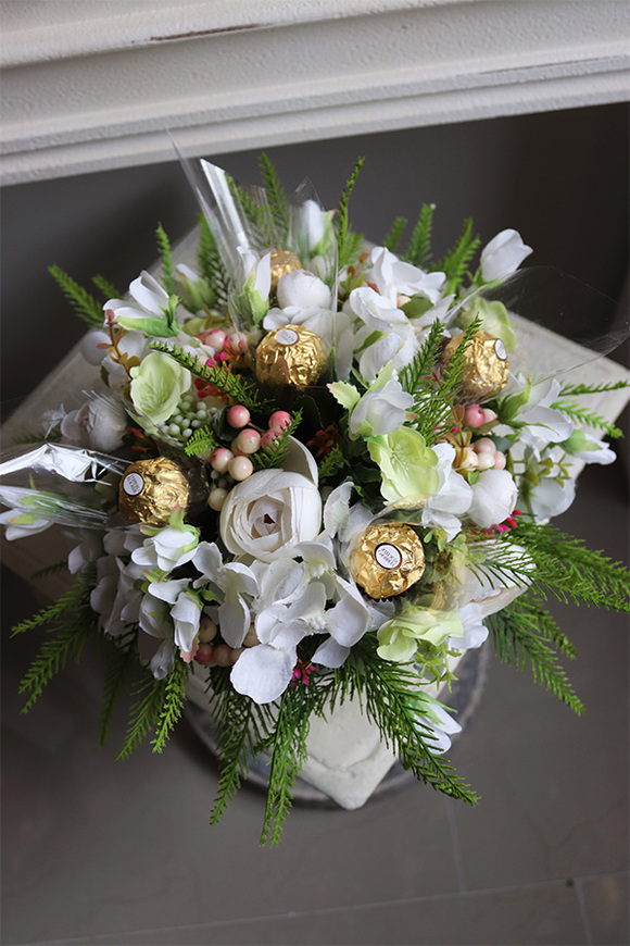 box / kompozycja flowerbox Neliasa Chocolate, wym.25x30cm