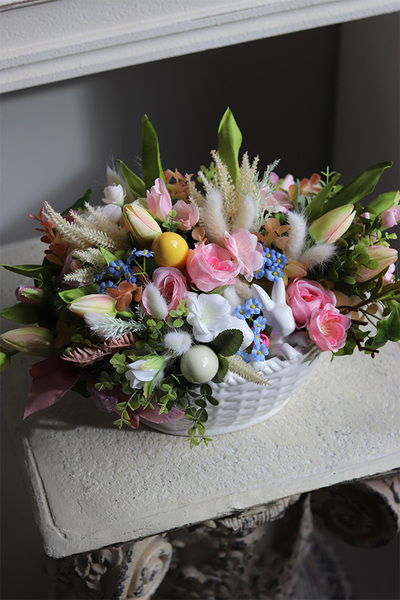 kompozycja wielkanocna / stroik Pastelowa