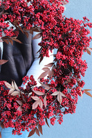 Czerwień Korali, zimowy wianek owocowy