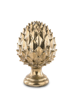 Karczoch Glosti B, złota figurka dekoracyjna, wym.29x18cm 